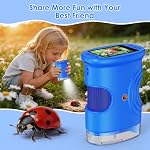 4K 1000X Handheld Digital Microscope for Kids with 2.0" IPS Screen(Blue) | 200-1000X Magnification, STEM Toys Birthday Gifts for Girls Boys Child, Science Kits for Kids Age 4-12