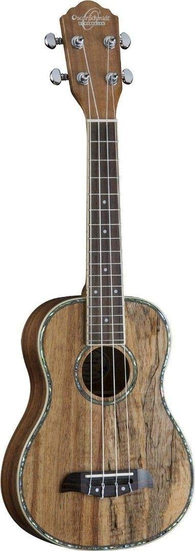 Oscar Schmidt OU11TE Tenor A/E Ukulele, Spalted Mango/Koa Wood, Two Tone