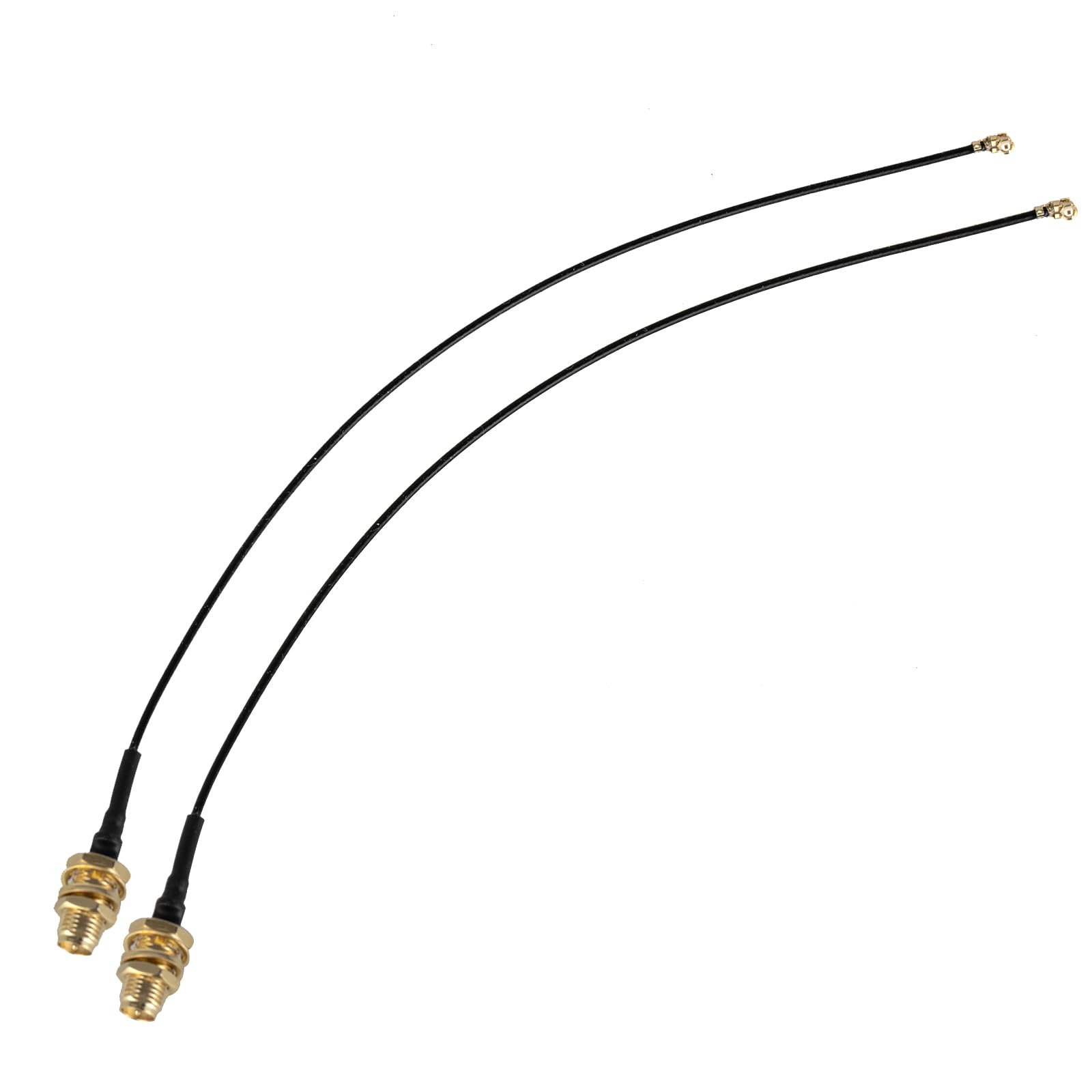 IPEX-1 MHF-1 U.FL to RP-SMA Female (Pin) Pigtail Extend Cable (12 inch 2-Pack) for Mini PCI-e Adapter Wi-Fi Bluetooth Antenna