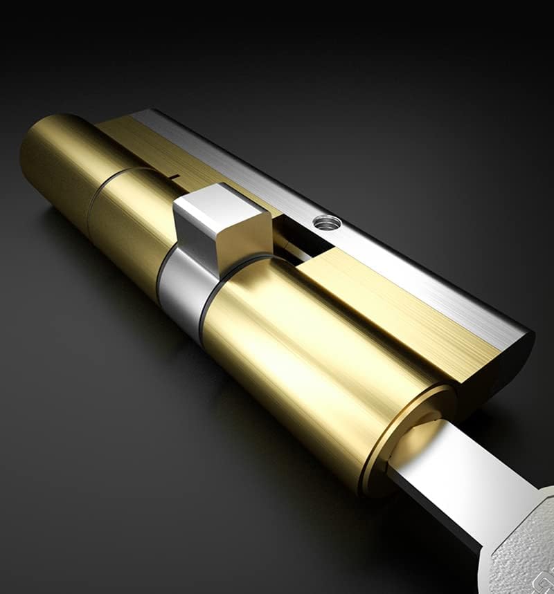 錠前、 10個 65-110mm 両面オープン型 破損防止 ステンレススチールバー 真鍮製 スネークグルーブシリンダー(65(32.