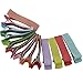 QingHan Little Girls' Double Prong Ribbon Lined Alligator Clips 20 Colors X2