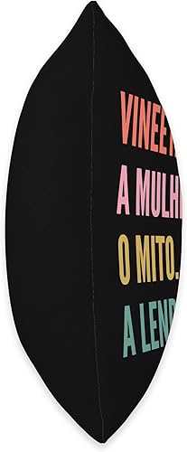 Miniatura 2 de Designs De Nomes Engraçados Para Mulher Funny Portuguese First Name Design-Vineeta Throw Pillow, 18x18, Multicolor