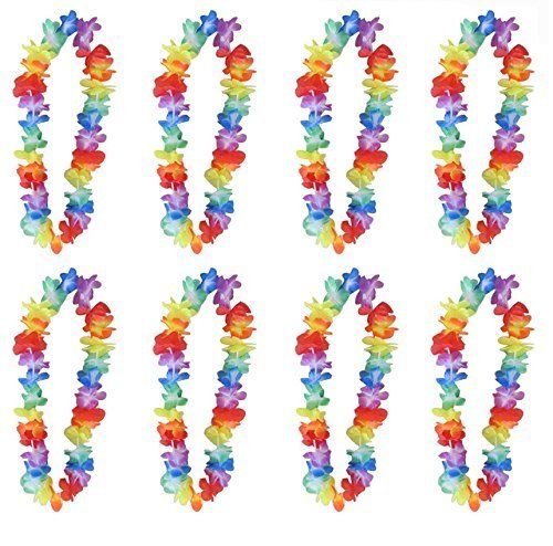 HAWAIIAN LEI HULA ALOHA HAWAII HEN STAG FLORES GARLAND PARTY LOT (48 piezas)