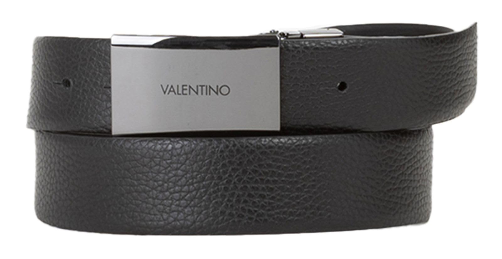 Valentino Leder Gürtel Premium Plaque Buckle Belt W95 Nero schwarz kürzbar wendbar