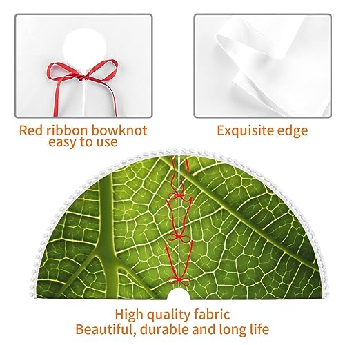 Jupe de sapin de Noël 121,9 cm tapis rustique imperméable à pompons - 6