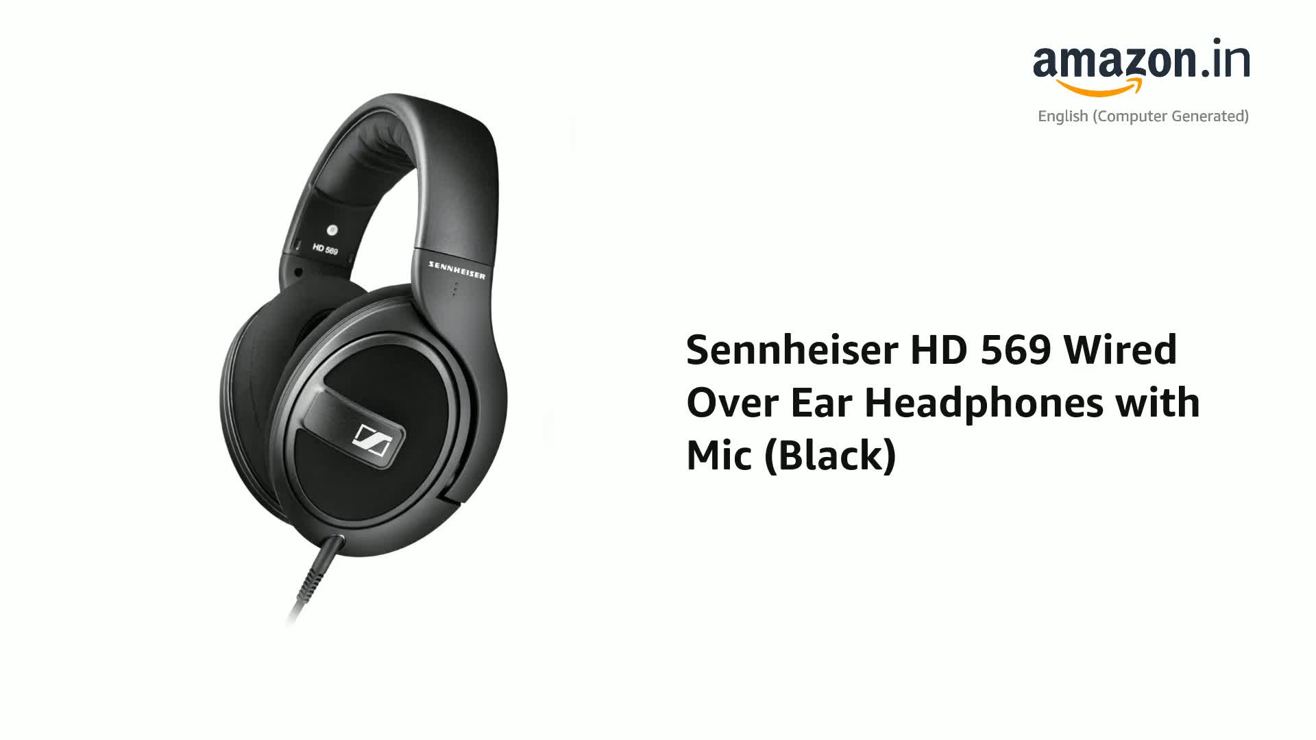 Sennheiser HD 569 Wired Over Ear Headphones with Mic (Black) : Amazon.in:  Electronics