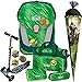 GREEN REX - Dinosaurier - SCOUT SUNNY II LIGHTWEIGHT mit Funny Snaps® Schulranzen-Set 6tlg. mit SPORTTASCHE und SCHULTÜTE - Balance-Scooter mit Leucht-Rädern GRATIS DAZU