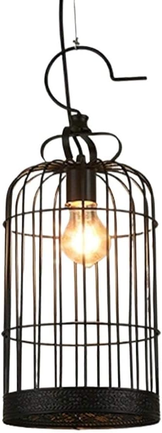 Black Chaner Light Fixture Iron Bird Cage Chaner, Restaurant Creative Bar Metal Chaner Personality Retro Nostalgic Industrial Wind Decorative Lights