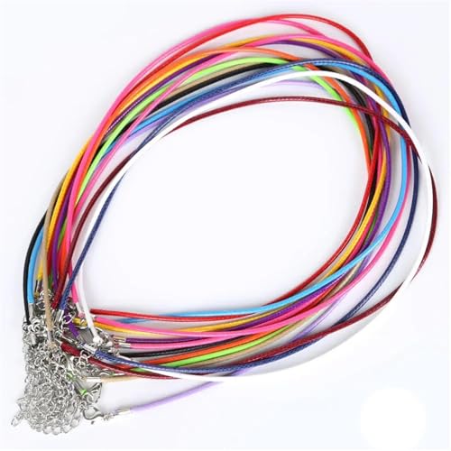 Cordon cordon 100 pcs coton ciré violet 2mm avec fermoir pour création bijoux DIY