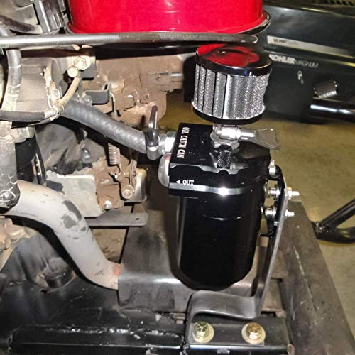 image for YAXEDXUL Universal Car Oil Catch Can Fuel Tank with Breather Aluminum 