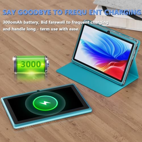 Image of Tablet with Case 7 inch Tablet Android 14, 8GB RAM (5GB Expandable) 32GB ROM 7 inch Tabletas Supports 1TB MicroSD, Long Battery Dual Camera Tableta 5G WiFi-6 Android tablets with Tablets Protective Cover