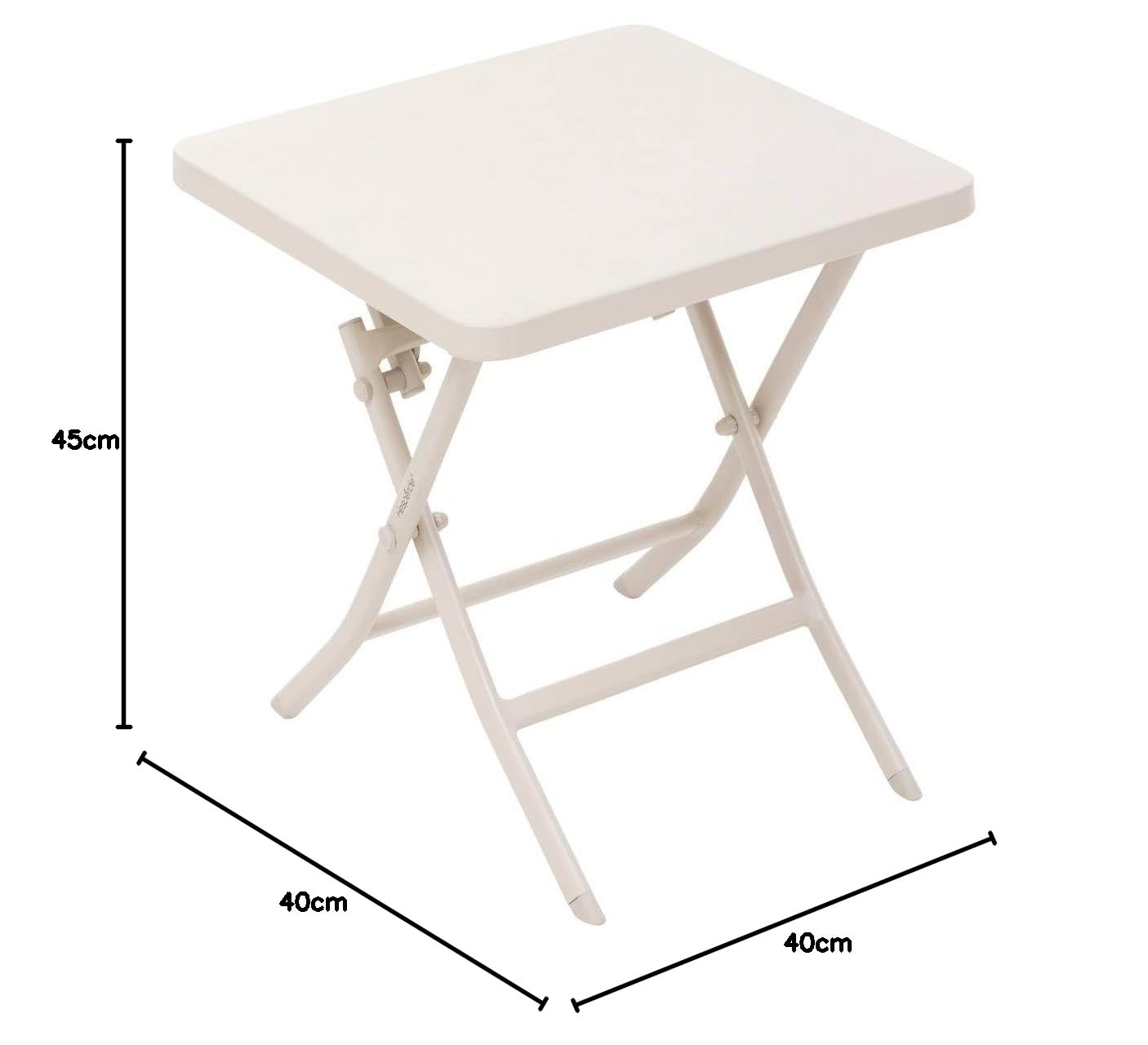 Hespéride - Table d'appoint de Jardin Carrée Greensboro Argile - 40 x 40 cm - Acier Traité Epoxy Antirouille