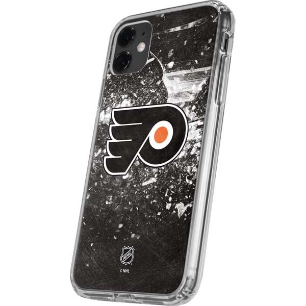 Skinit Clear Phone Case Compatible with iPhone 11 - Officially Licensed NHL Philadelphia Flyers Frozen Design