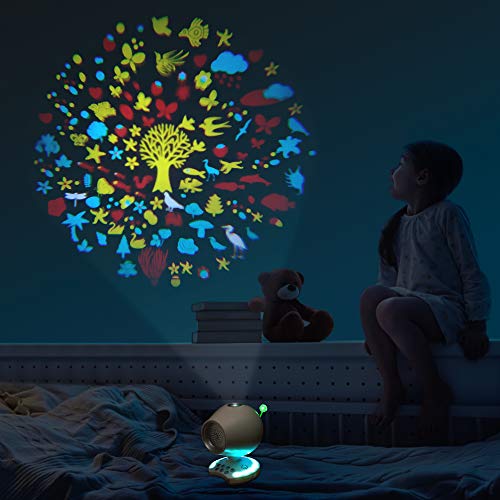 Portable White Noise Machine with Night Light Projector, Sleeping Sound Machine for Office Privacy, Lullaby Travel Crib for Bedroom, Auto-Off Timer, Earphone Jack, Battery Powered&Plug-in - Thumbnail 7