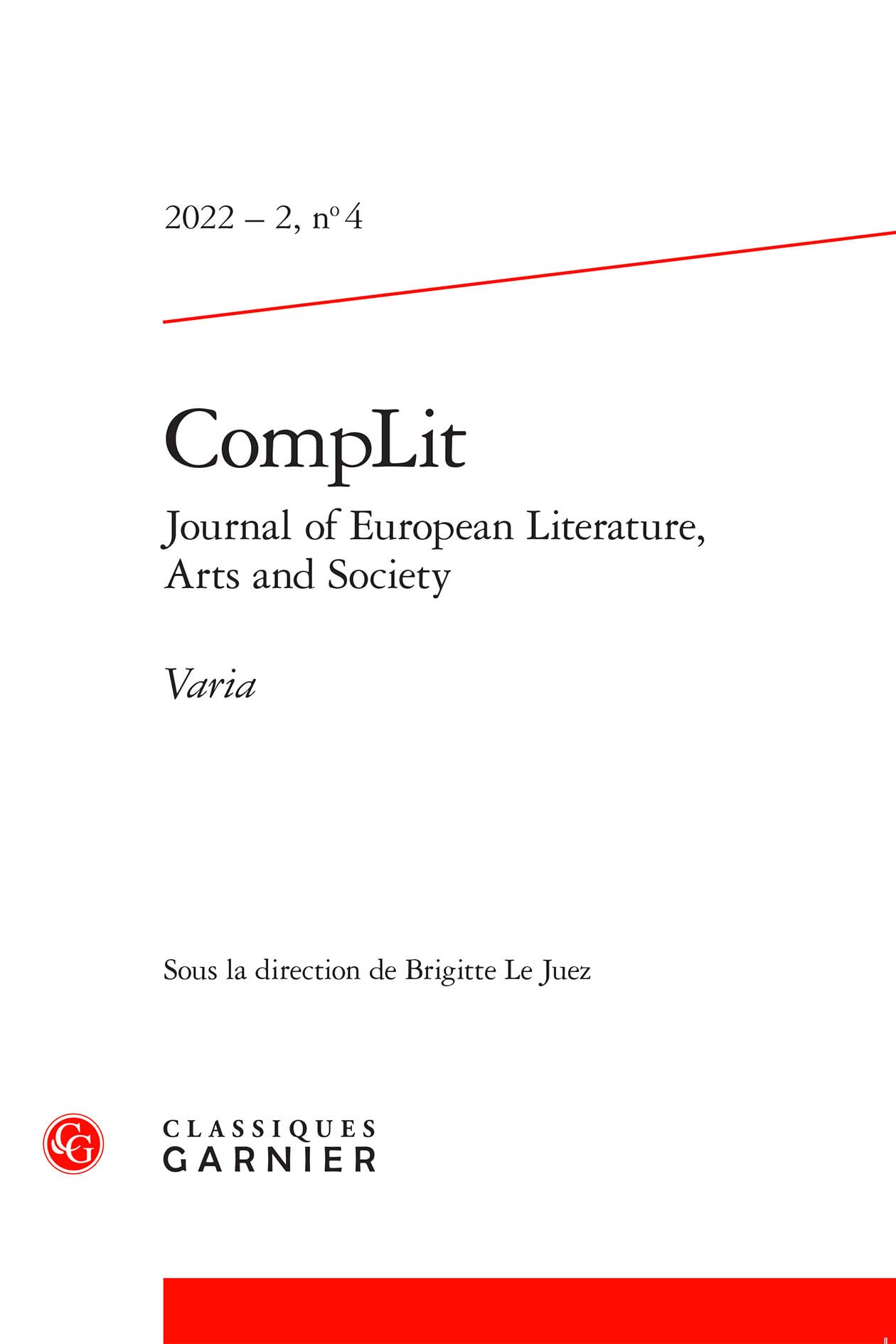 Complit. journal of european literature, arts and society 2022 - 2, n 4 - varia: Varia