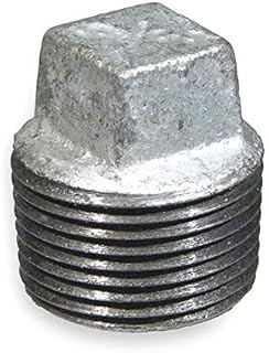 Galvanized Malleable Iron Square Head Plug, 1/4