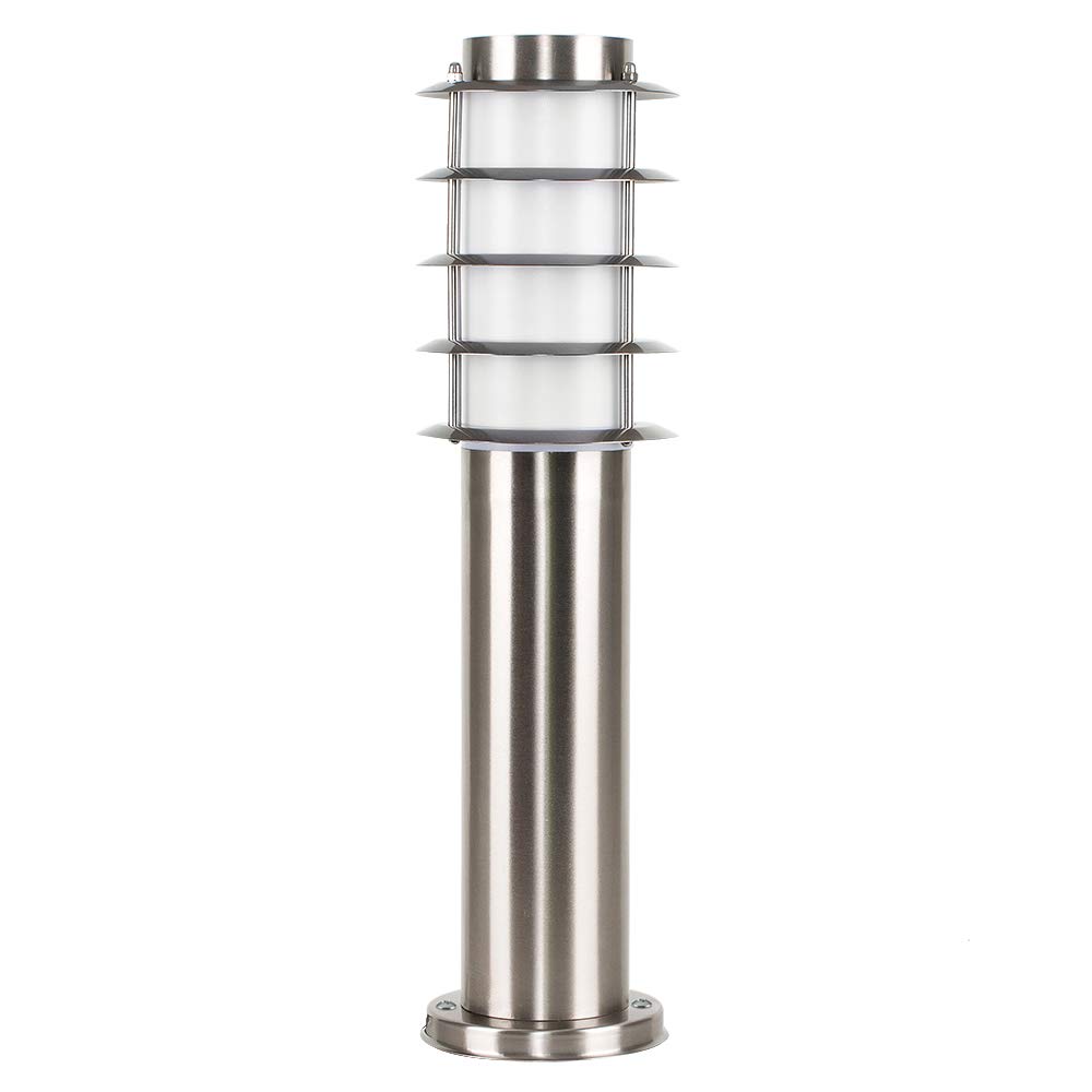MiniSun | Modern 450mm Stainless Steel Light Posts | Post Lights, Home Décor & Improvement Essential | Set of 2