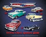 Chevy Chevrolet Classic Tri-Five Spotters Guide Tin Sign '55, '56, 57 Car Pics