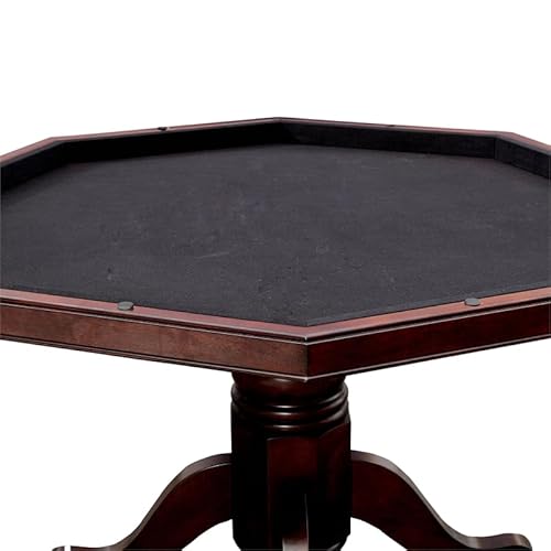 Furniture Of America IDF-GM339T Deaton Traditional Wood Octagon Gaming Table In Cherry thumb #6