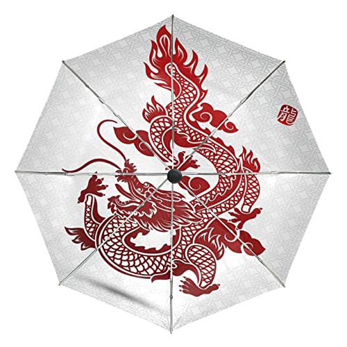 Parapluie pliant Dragon Chinois pour voyage et plage Vnurnrn