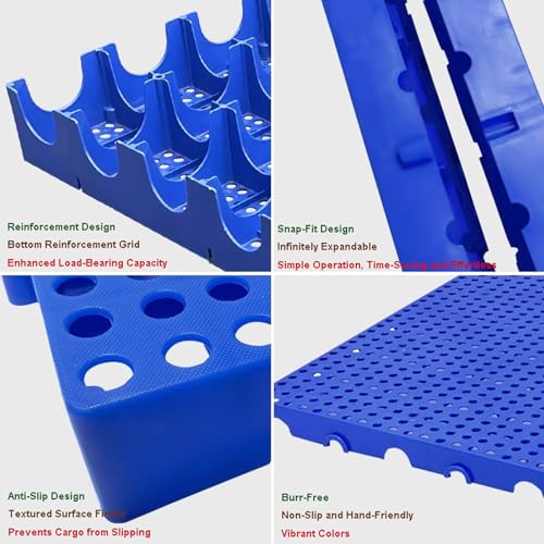 Juego de paletas ABS HDPE | Rejilla de almacenamiento de 2/4/6 piezas for sótano, garaje, cocina(C(60x30x3cm),2pcs)