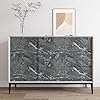 VaryPaper Black Grey Marble Effect Self Adhesive Vinyl Wallpaper 40cmx200cm Removable Contact Paper for Kitchen Countertops Black Marble Vinyl Wrap for Cupboards Worktop Adhesive Table Cover #4