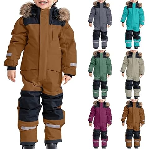 BVEBJDX Kids Windproof Waterproof Snowsuit Cover