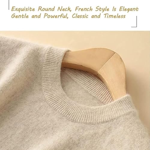 Merino Wool Sweaters,Cashmere Sweaters for Women,Women Fall Winter Warm Knitted Pullover Long Sleeve Sweater2