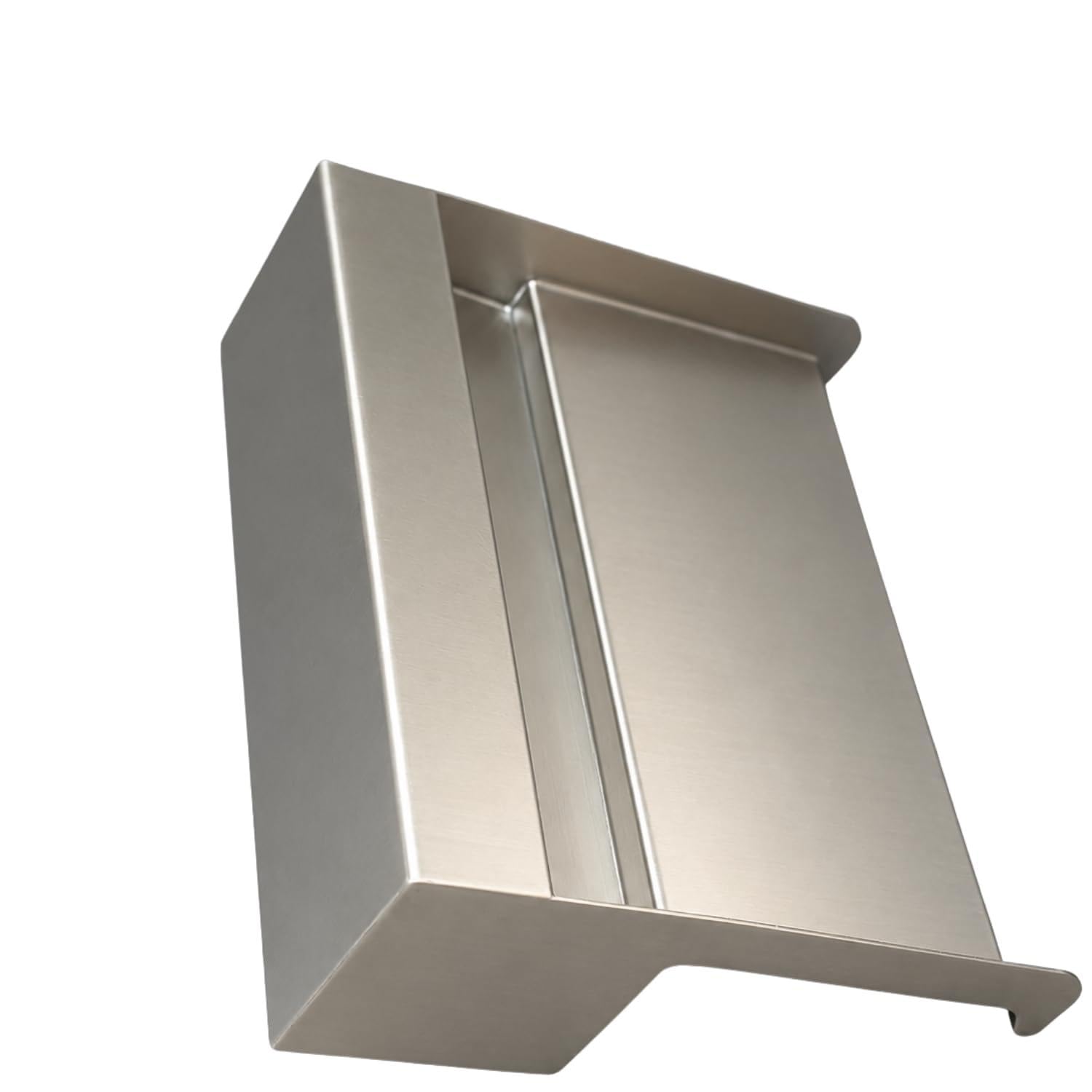 The Metal Canvas 12 Inch Long Neck Cascade Blade Fountain | SS304 Stainless Steel Waterfall Spillway | 20MM Single Water Inlet | 5 Inch Extended Water Spout | Double Body Matte Finish-image-11