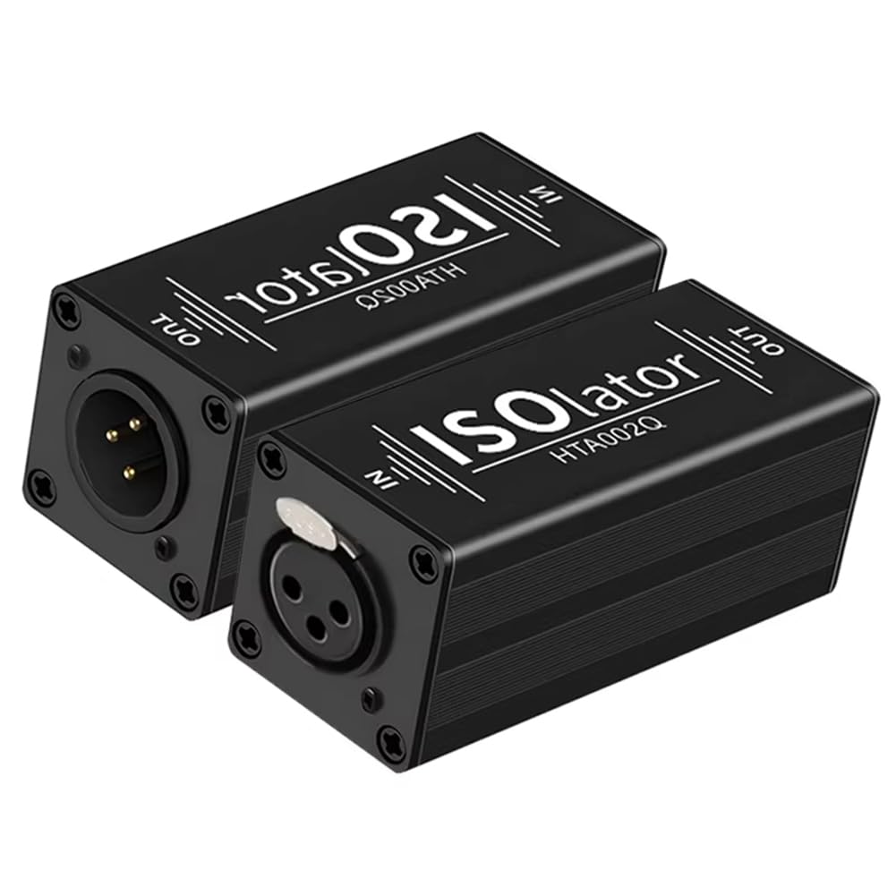 Aislador de Audio XLR, Filtro de Ruido, Supresor de Ruido, Aislador de Señal de Audio para Eliminador de Común.