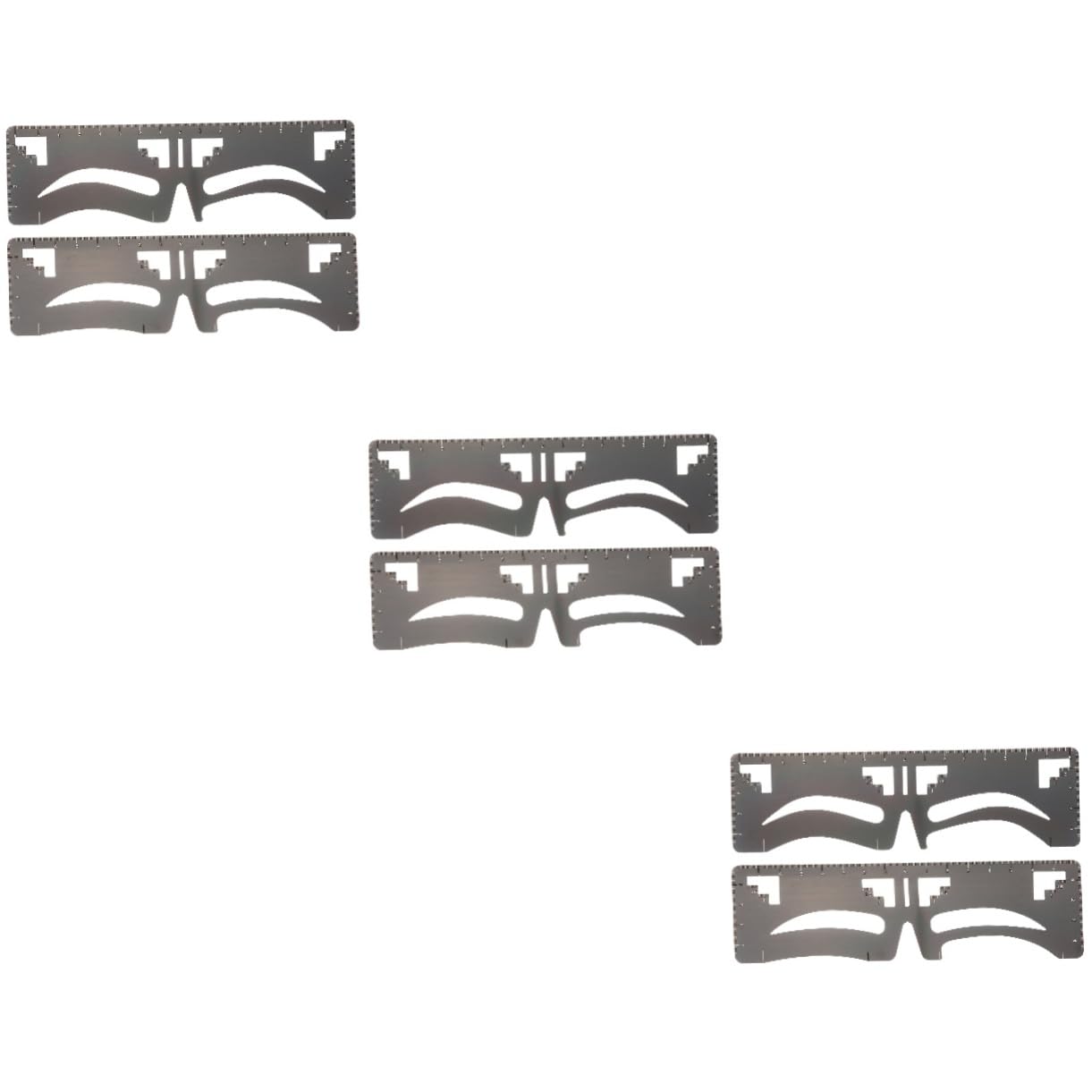 Healeved 6pezzi Righello Sopracciglia Inossidabile Stencil Per Makeup Strumento Mappatura Per Sopracciglia Simmetriche Per e Ragazze
