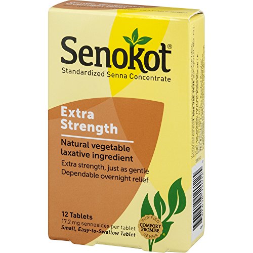Senokot Extra Strength, 12 Count (3 Pack) Natural Vegetable Laxative Ingredient for Gentle Dependable Overnight Relief of Occasional Constipation, 36 Count Total - Thumbnail 2