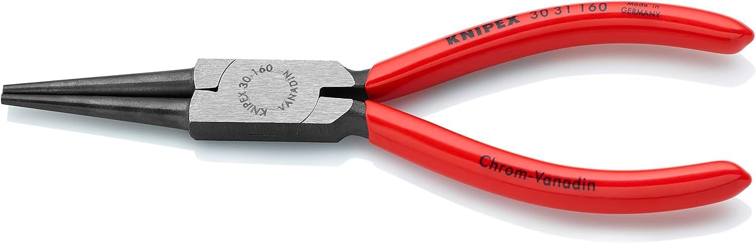 KNIPEX Long Nose Pliers with Plastic Coating 160 mm, 30 31 160