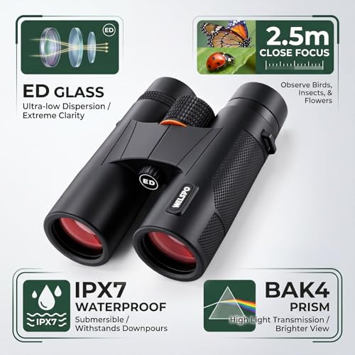 Welspo Binoculares 10x42 para Adultos con Adaptador y Trípode miniatura 2