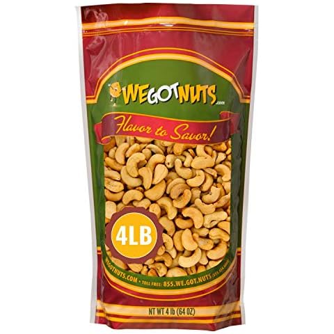 We Got Nuts Roasted Unsalted Cashews 4 Lb. Cover