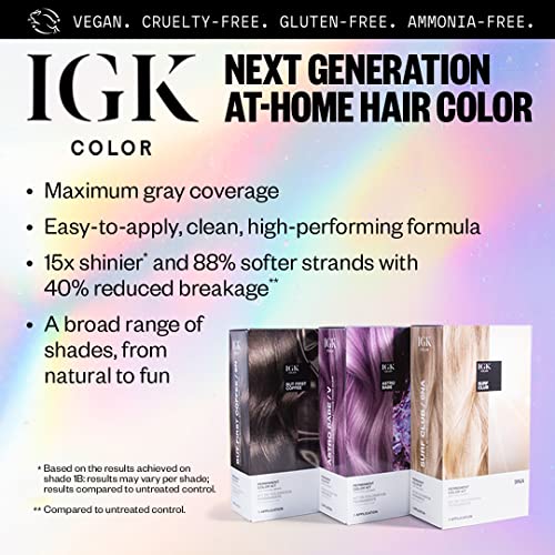 IGK Permanent Color Kit ORIGINAL BROWN - Brown Black 4N | Easy Application + Strengthen + Shine | Vegan + Cruelty Free + Ammonia Free | 4.75 Oz - Thumbnail 6