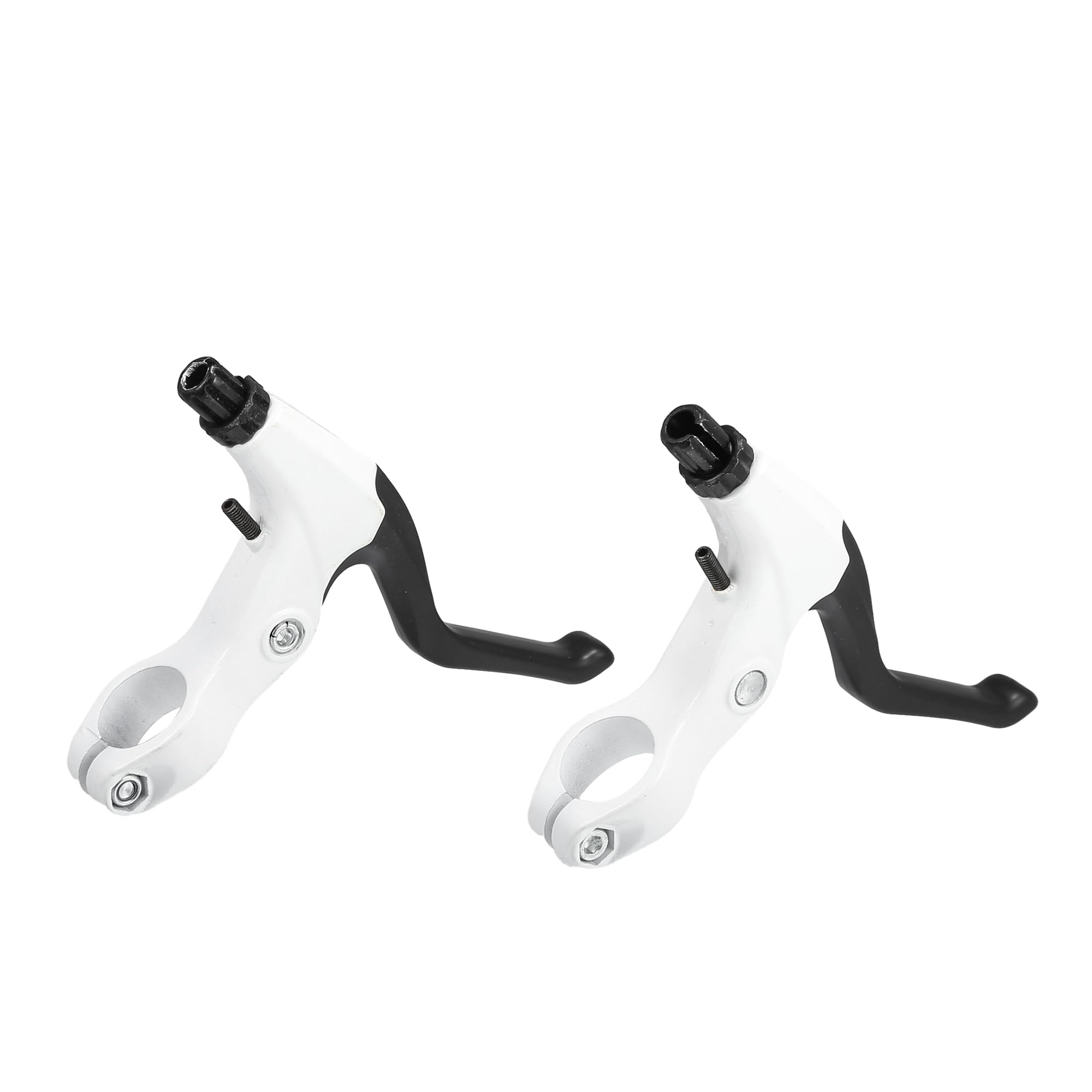 uxcell 1 Pair Universal Aluminum Alloy 22mm Bicycle Brake Lever Handlebar Bike Brake Handle for Most Bicycle Road Bike Mountain Bike White