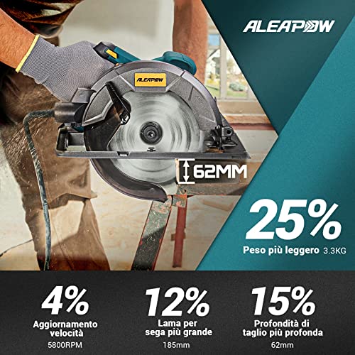 ALEAPOW Sega Circolare, 5800 RPM, 1200W Sega