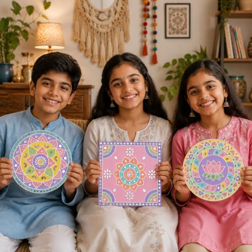 Image of ImagiVibe DIY Lippan Art Kit | Indian Folk Art & Craft Painting Actvity Kit
