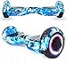 Magic Way Hoverboard - 6.5" - Bluetooth - Motor 700 W - Velocidad 15 km/h - LED - Patinete Eléctrico Auto-Equilibrio - para niños y Adultos (Camuflaje Azull)