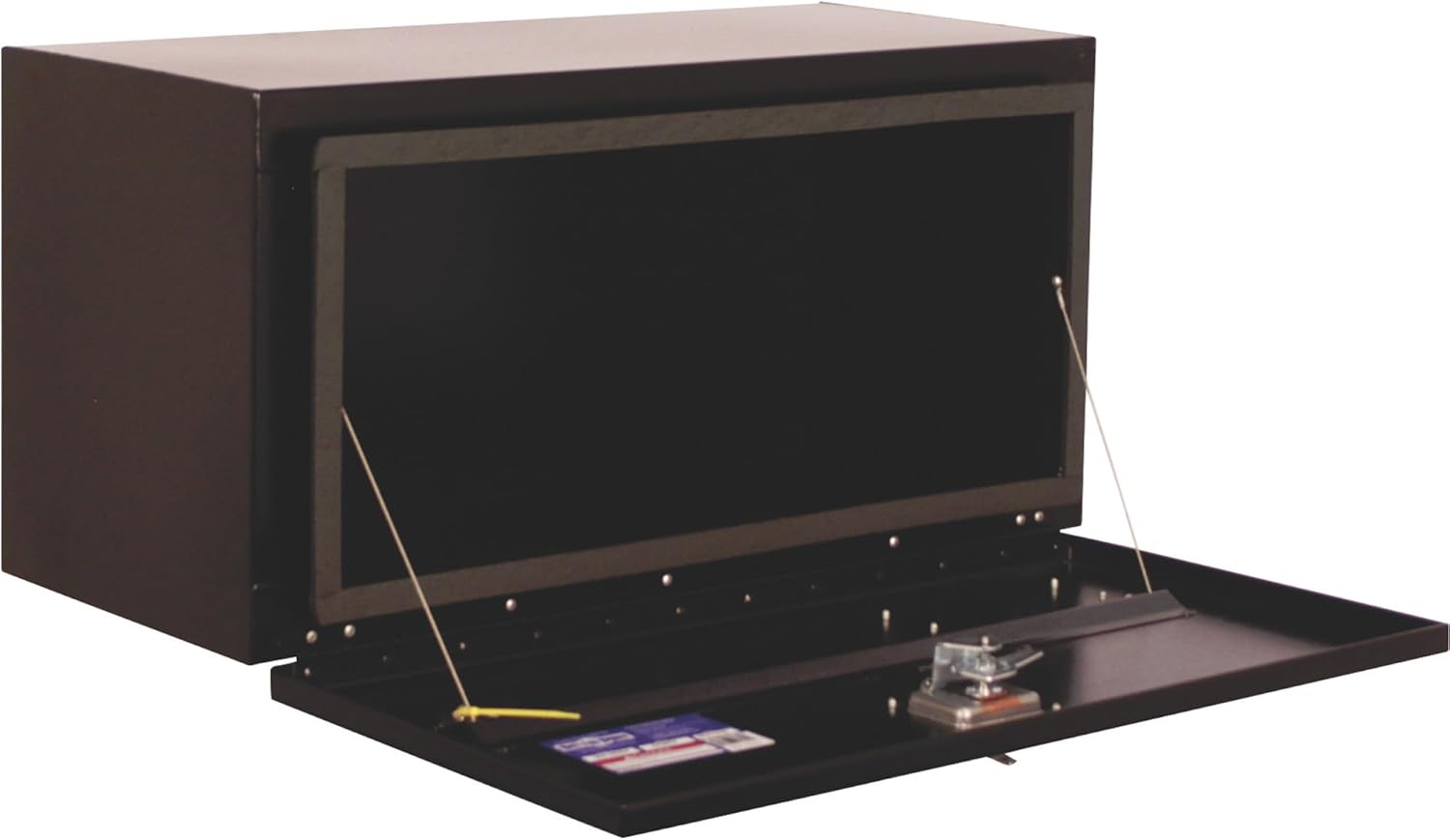 Northern Tool Underbody Truck Tool Box with Drop Door - Steel, Gloss Black, T-Handle Latch, 24in. x 17in. x 18in., Model# 36210323