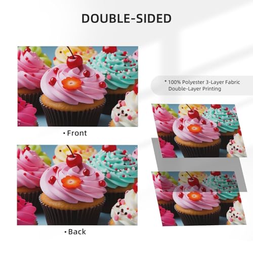 Drapeau de cupcake double face grand format décoration murale intérieur extérieur