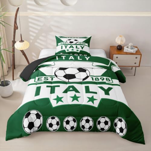 Image of Feelyou Football Soccer Comforter Set Twin Size Bedding Set