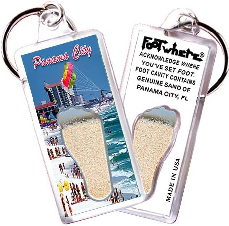 Miniatura 4 de FootWhere Llaveros de la ciudad de Panamá. Juego de 6 piezas. Auténtico recuerdo de destino que reconoce dónde has puesto pie. Suelo genuino de