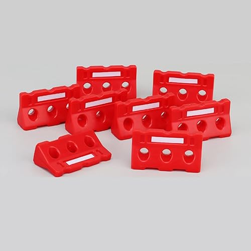 Miniatura 4 de TOYANDONA Juego de 12 señales de tráfico de construcción, mini conos de tráfico, señales de barricada de tráfico, juguete de plástico, señales de