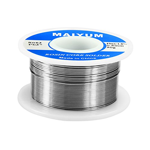 MAIYUM 63-37 Rosin Core Solder Wire 0.6mm 50g Tin Lead Electrical Soldering by MAIYUM - Used condition - Image 2