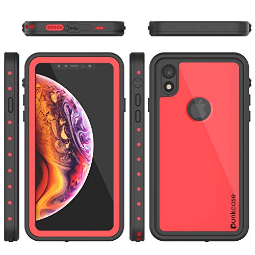 Iphone Xr Waterproof Case, Punkcase [Studstar Series] [Slim Fit] [Ip68 Certified] [Shockproof] [Dirtproof] [Snowproof] Armor Cover For Apple Iphone Xr [Red] #TOP6