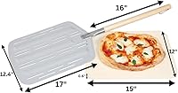Vista 5 de Hans Grill - Piedra para pizza PRO XL, piedra para hornear para pizzas para uso en horno, parrilla o barbacoa, pala de pizza de aluminio anodizado