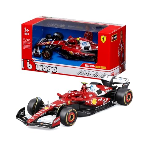 Bburago Ferrari SF-25 F1 #44 Hamilton, modelo de coche Diecast ,