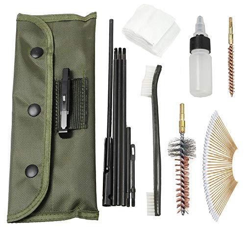 BigTron Nylon Brosse Cleaner Chasse Tige de Nettoyage pour Fusil Accessoires pour Armes à feu Outils de Nettoyage Chasse Portable 22 22LR. 223 et 556 Kit de...